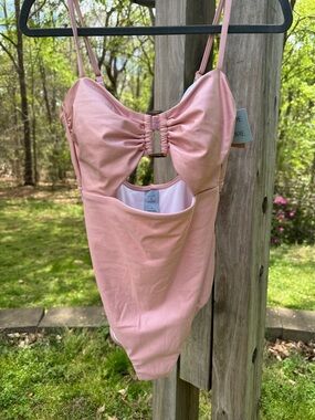 Shade & Shore Soft Blush Pink One-Piece Swimsuit